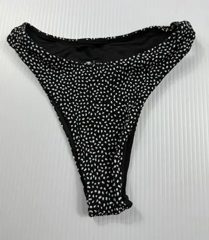 BuffBunny Collection Bikini Bottoms High Cut Cheeky Black White XS
