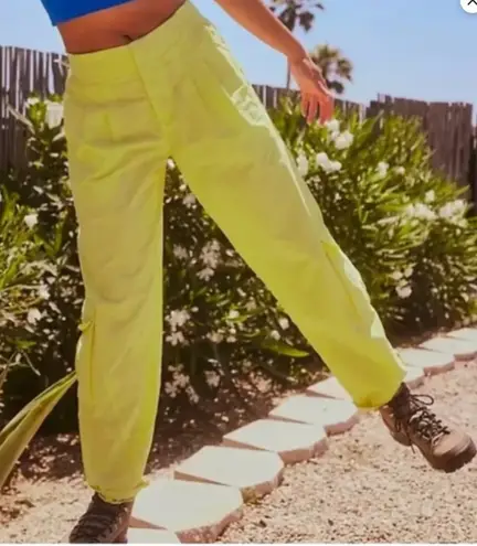 Free People Movement Mesmerize Me Cargo Pants in Afterglow sz medium NWOT Yellow - Image 1