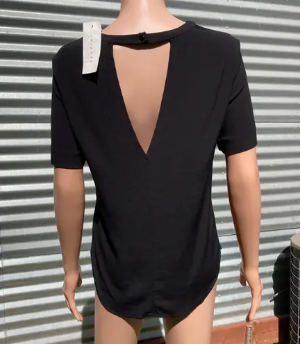 Sandro NWT Paris Lace Detail Blouse in Black