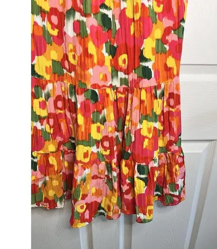 Pomander Place Women's Magnolia Watercolor Kenzo Floral Flowy Dress S Tuckernuck White