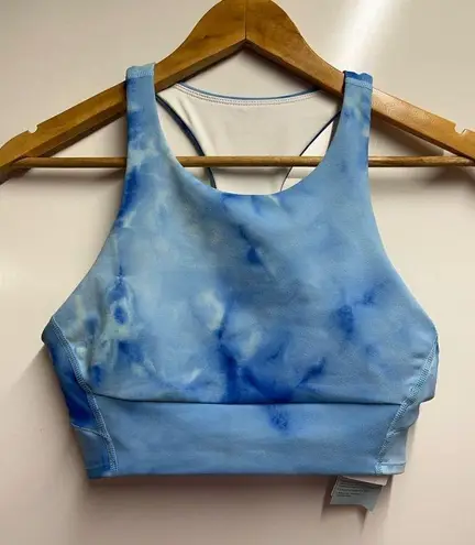 Zella  Live In Spray Dye Racerback Bra in blue