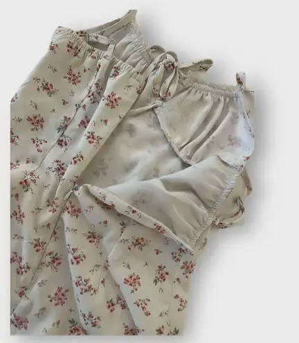 Ditsy Floral Babydoll Dress with Tie Front Size XS