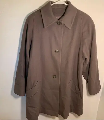 Jones New York Vintage  Wool Peacoat Trench Coat Gray