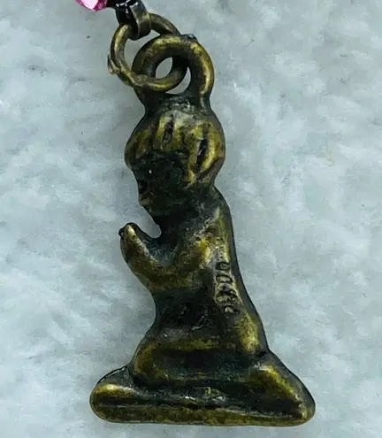 Mother Brass Bronze Color Pin Brooch Dangles Boy Girl Shoes Heart Charm