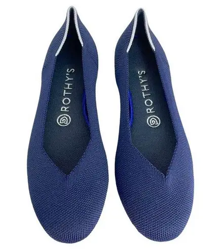 Rothy's The Flat Maritime Navy Womens 8 Ballet Shoes