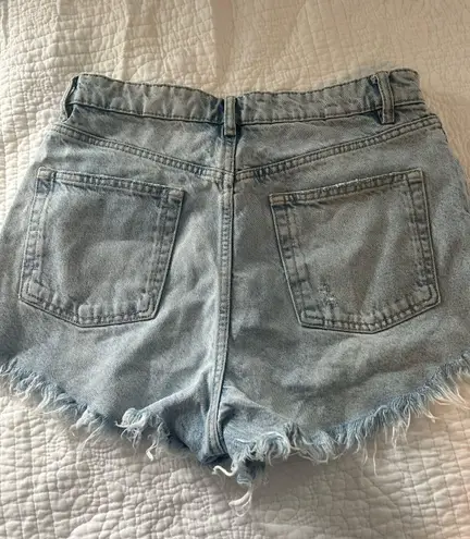 ZARA Blue Denim Shorts Size 8