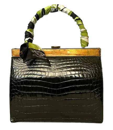 Vintage Genuine Alligator Black Top