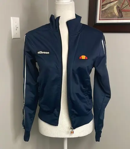Ellesse Blue Bomber Jacket Track Laboria Blue Stripe Womens Size 6