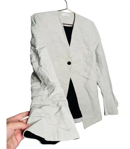 CO Clay Gray Collarless Flare Cuff V