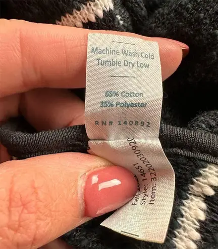 Marine layer NWT Women's Birdseye Coat Striped Coatigan Open Front Black Size M