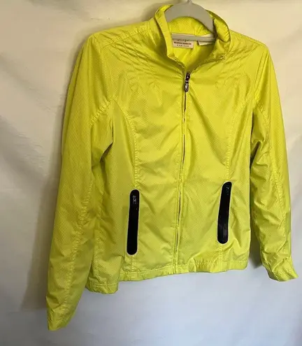 ep pro  Tour Tech Womens Jacket Size Small Golf Full Zip Neon Yellow Pockets