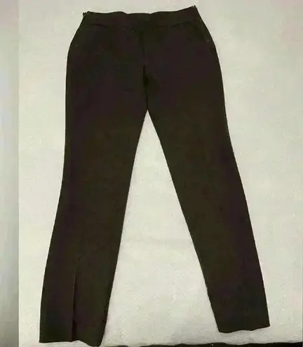 W By Worth Women Brown Dress Pants 4 Straight Leg Pockets Zipper Accent
