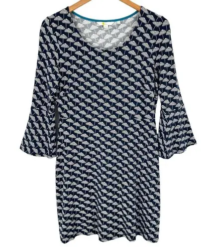 Boden Miriam Jersey Tunic Dress in Navy Parasol Size 10 Umbrella Print Blue
