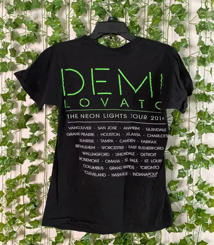 Demi Lovato Neon Lights Concert Tour 2014 Black Graphic T