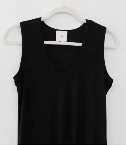 G. Label by Goop Amanda Rib Knit Bodysuit in Black
