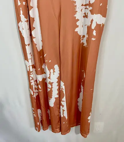 Romantic Hut Women’s Sleeveless Tie Dye Jumpsuit Pink & White Size Medium NWOT