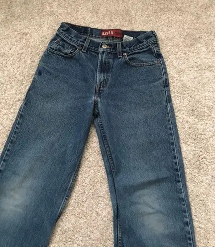 Levi's Vintage Levi’s 550 relaxed fit straight leg denim jeans, size 27”, w stain