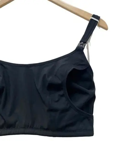 Momcozy NWT Black Hands Free Pumping Nursing Bra Sports Bra Women’s Size Large