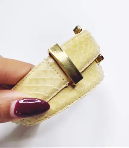 AXIOM | Beige Genuine Snakeskin Belt Sz L Size L