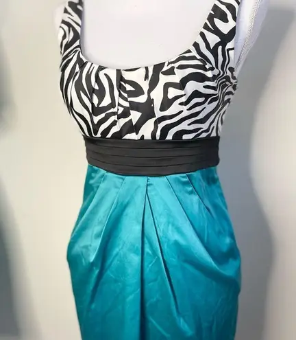 City Triangles City Triangle Formal Sleeveless Zebra Print Bodice Dress Size 3 Beautiful Combo