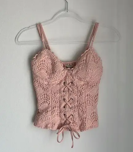 Lily White  Pink Corset Top