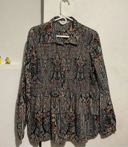 Odd Molly button down long sleeve blouses :Box P: