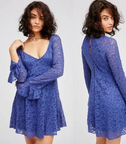 Free People NWOT  Blue Skies Babydoll Dress