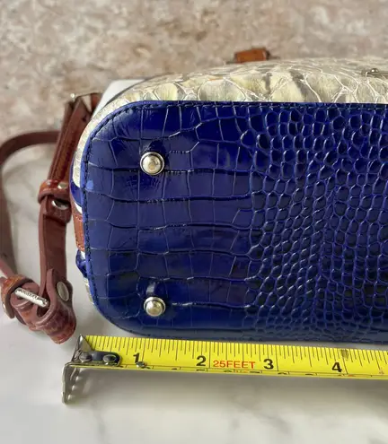 Brahmin MINI ASHER in Blue/White/Brown