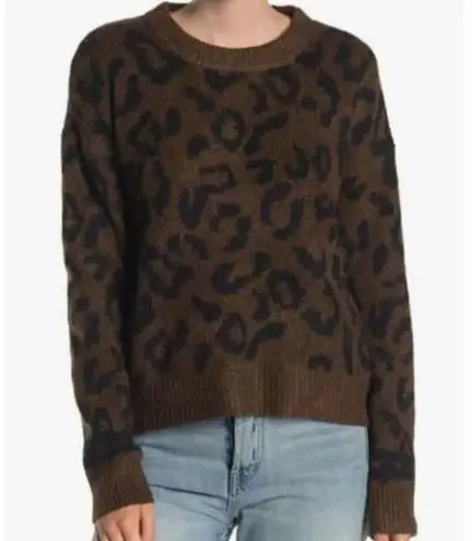 John + Jenn  Xavier Crewneck Animal Print Sweater Women’s Small