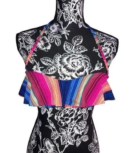 No Boundaries Nwt  Bikini Top Swim Swimsuit Swimwear Stripes New Ruffles Summer