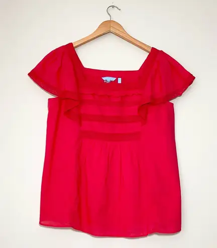 Draper James Maren Top in Embroidered Stripe