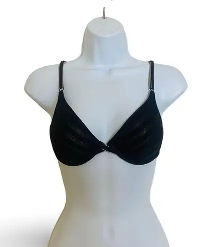 Underwire Ghost Stripes Bra Black Size undefined