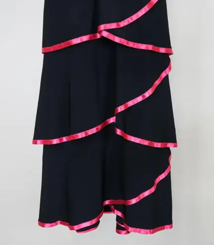 Taboo Vintage 90s Black & Pink Ruffle Dress
