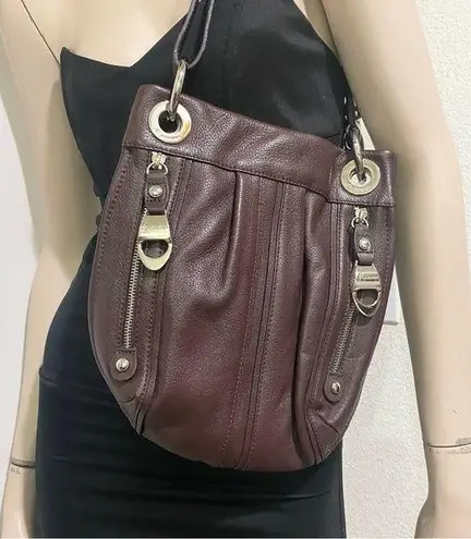 B Makowsky B. MAKOWSKY Brown 100% Genuine Leather Crossbody Shoulder Bag