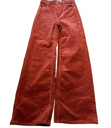 Weekday  Ace Coral Corduroy Wide Leg Trouser Pants