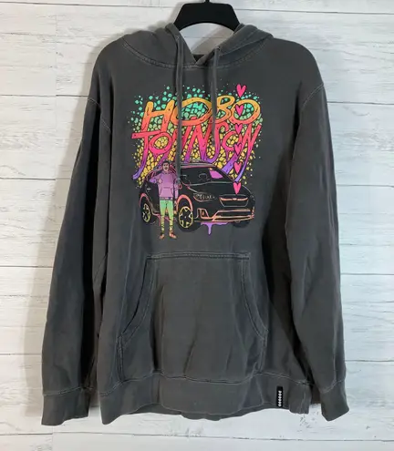 Independent Trading Company Hobo Johnson Sandwiches Graphic Hoodie Sweatshirt Gray Size Medium