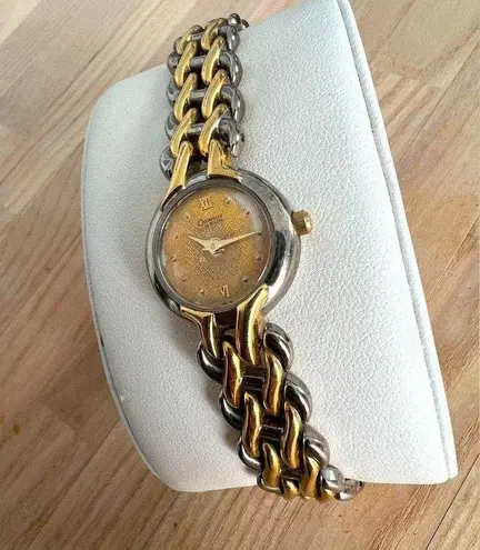 Bulova Caravelle by Ladies Watch Vintage Two-Tone Weave Bracelet Gold-Tone Dial