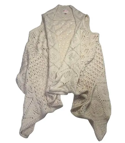 Mossimo Supply Co Cream Shrug with Asymmetrical Hem Size M
