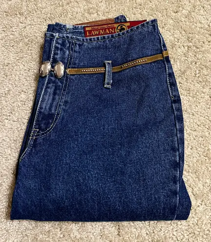 LawMan Vintage High Waist Western Denim Bareback Jeans