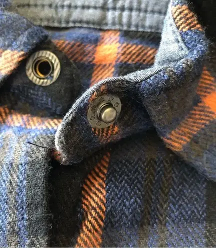 prAna NWT Golden Canyon Flannel Snap Front Shirt Rich Sapphire size medium