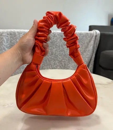 Missguided Orange ruched handle bag