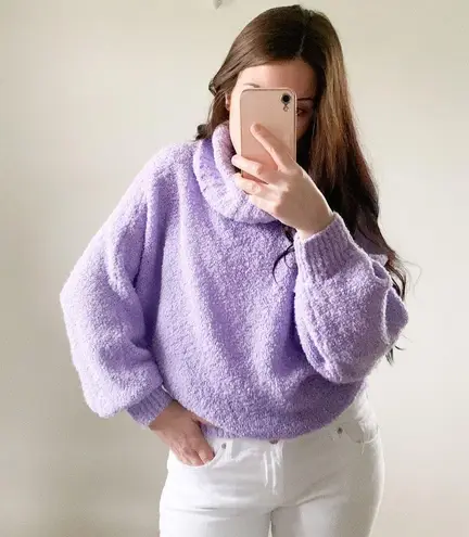 Jason Maxwell Light Purple Oversized Cowl neck Sweater Medium