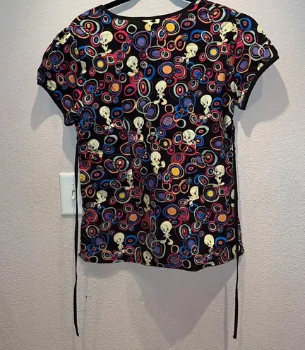 Looney Tunes Tweety Bird Scrubs Scrub Medical Top Shirt Size Medium
