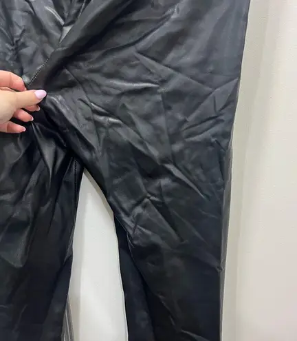 Slate + Willow Black Faux Leather Leggings Size Medium $100