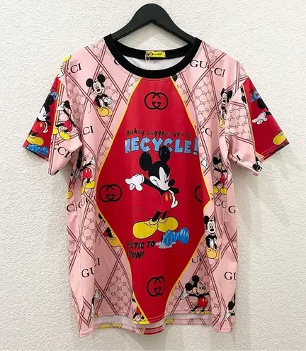 Mickey Suggest you to Recycle Plastic Bottle Printed Pajama Short Set Sleepwear Size undefined