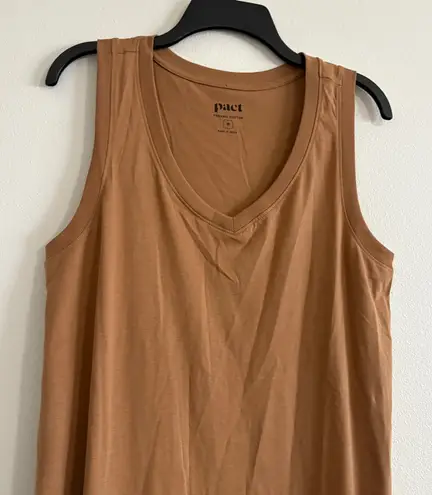 Pact Women's Organic Cotton Softspun A-Line Tank Dress Tan M