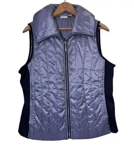 Chico's Chico’s Zenergy Silver Puff Vest Jacket