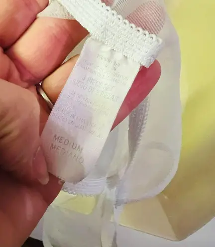 Delicates Vintage Bridal Peignoir 3 Piece Set White Special Occasion Womens M