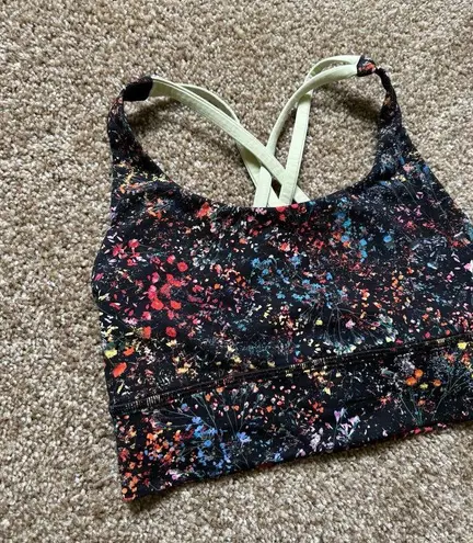 Lululemon  Energy Bra Flowerescent Multi / Lemon Ice Size 4