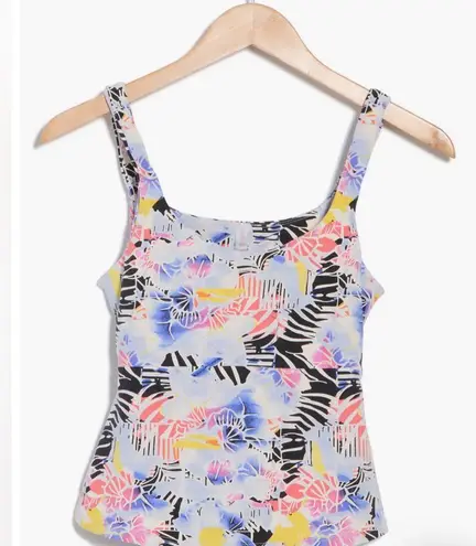 FP Movement Free People Never Better Tank Top Strappy Back Floral Print NEW Pink Size M